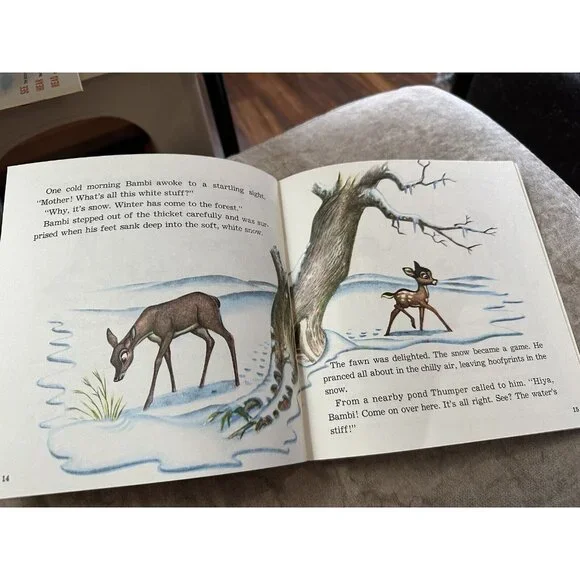 Walt Disney Bambi Read Along‎ Book ONLY NO Cassette Tape Excellent 1977 - Picture 12 of 16